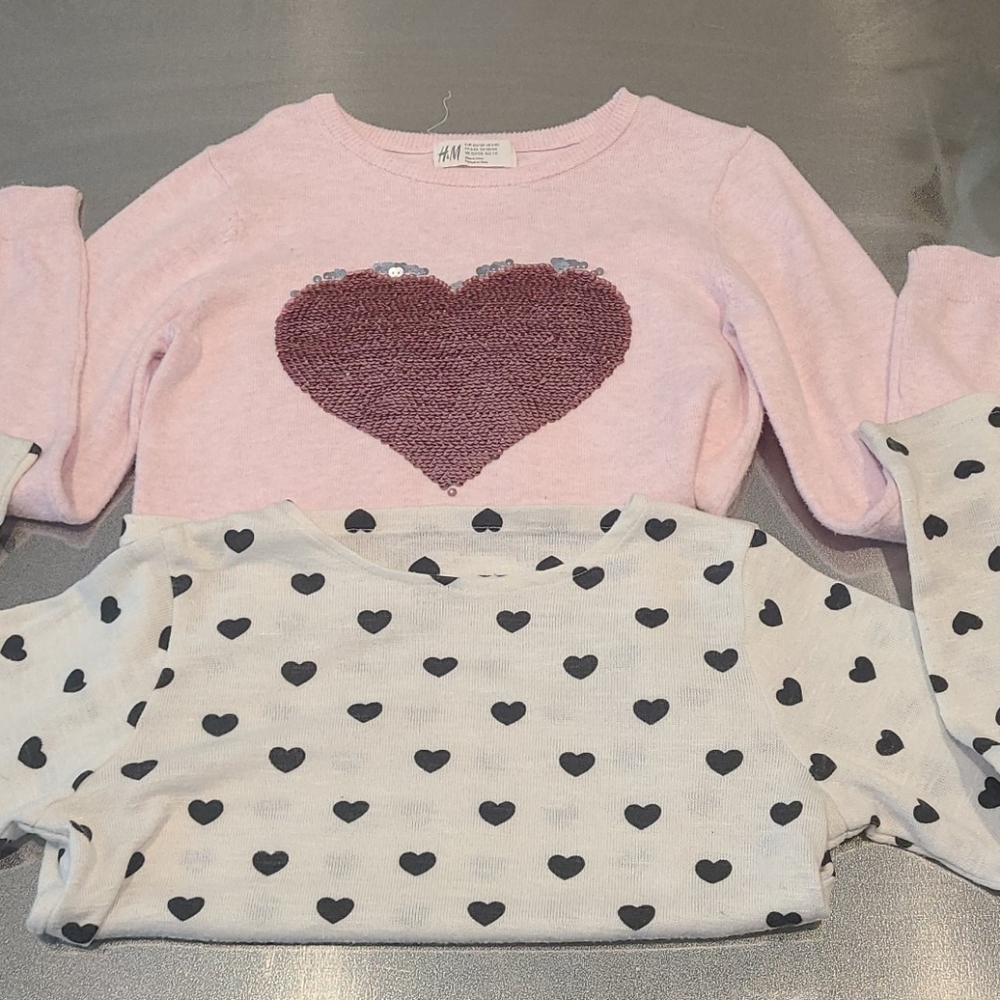 H&M long sleeve shirts girls size 6-8